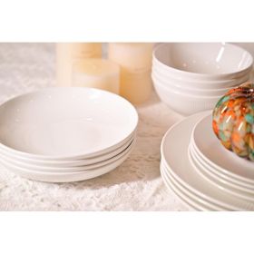 Bone China Dinnerware Set, 16 Pieces, Service For 4, Dandilion, White