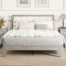 Full Bed Frame, Grey, Cream