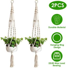 2Pcs, Plant Hanger, Cotton Rope