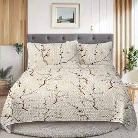 3pcs, Minimalist Tree Branch Patterned Blankets