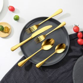 60-Piece, Silverware Set Stainless Steel, For 12, Gold