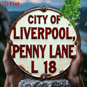 CIFbuy Retro Round Metal Wall Decor Liverpool Penny Lane Vintage Design(TikTok, temu pick-up service)