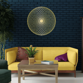 CIFbuy Circular Spiral Geometric Wall Art Luxe Modern 3D Wall Decor for Living Room Minimalist Accent (TikTok, temu pick-up service)