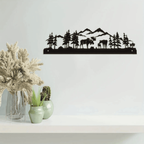 CIFbuy Deer Metal Wall Art for Living Room Home Decor Holiday Gift(TikTok, temu pick-up service)