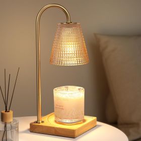 Amber Candle Warmer Lamp-Dimmable Candle Lamp with Timer