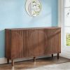 Sideboard Buffet, Credenza Storage Cabinet with Doors, Wood