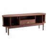 TV Stand, Mid Century Modern Entertainment Center for TVs up to 58 in, 350 lbs Load Capacity, TV Media Console Table with Drawer, Open Storage Shelve