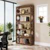 6-Tier Bookshelf, Rhombus Pattern, Wood