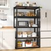 5-Tier Metal Garage Shelving Unit, Black