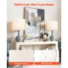 Drum Lamp Shade 2 Set, 16 in Top x 16 in Bottom x 12 in High, Large Lampshade with Harp, Replacement Lamp Shade for Table Lamps Floor Lamps Pendant L