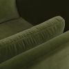 Knox 65" Modern Farmhouse Chaise Lounge Chair, Olive Green Performance Velvet