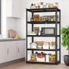 5-Tier Metal Garage Shelving Unit, Black