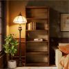 6-Tier Bookshelf, Rhombus Pattern, Wood