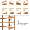 6 Tier Bathroom Cabinet, 63.4''H, Tall Shelf Organizer, Linen Cabinet, Bamboo