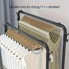 Heavy Duty, Double Rod Garment Rack for Hanging Clothes, Black