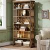 6-Tier Bookshelf, Bookcase Display, Wood