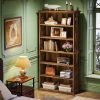 6-Tier Bookshelf, Bookcase Display, Wood