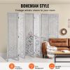 Wood Room Divider, 6 Panel Wood Folding Privacy Screen, 66.9 Inches Tall Indoor Carved Partition Divider, Portable Decoration Screen, for Room Separa