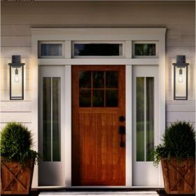 20 Inch, Set Of 2, Modern Outdoor Wall Lanterns, Black (Option: Black)