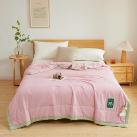 Raw Cotton Washable Summer Cool Quilt (Option: Cherry Blossom Powder-120 X150cm Random Pattern)