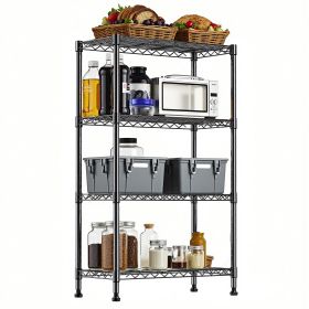 1000 lbs Storage Shelving, Steel Heavy Duty, Silver (Color: Black)