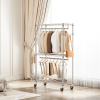 Heavy Duty, Rolling Garment Rack, 3 Tiers, White