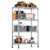 1000 lbs Storage Shelving 4-Tier Utility Shelving Unit Steel Organizer Wire Rack for Home, Kitchen, Office, Chrome
