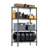 1000 lbs Storage Shelving 4-Tier Utility Shelving Unit Steel Organizer Wire Rack for Home, Kitchen, Office, Chrome