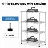 1000 lbs Storage Shelving 4-Tier Utility Shelving Unit Steel Organizer Wire Rack for Home, Kitchen, Office, Chrome