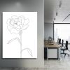 Peony Lines Canvas Print or Poster