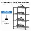 1000 lbs Storage Shelving 4-Tier Utility Shelving Unit Steel Organizer Wire Rack for Home, Kitchen, Office, Chrome