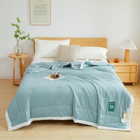 Raw Cotton Washable Summer Cool Quilt (Option: Haze Blue-150x200cm)