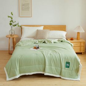 Raw Cotton Washable Summer Cool Quilt (Option: Matcha Green-150x200cm)