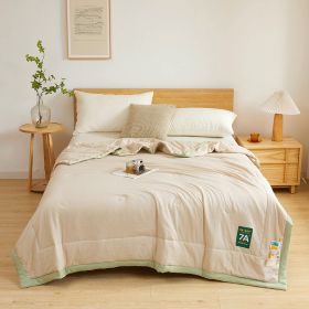Raw Cotton Washable Summer Cool Quilt (Option: Advanced Coffee-220x240cm)